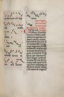 Missale: Fol. 172: Music for "Alleluia" etc. at beginning of Easter, 1469. Creator: Bartolommeo Caporali (Italian, c. 1420-1503)
