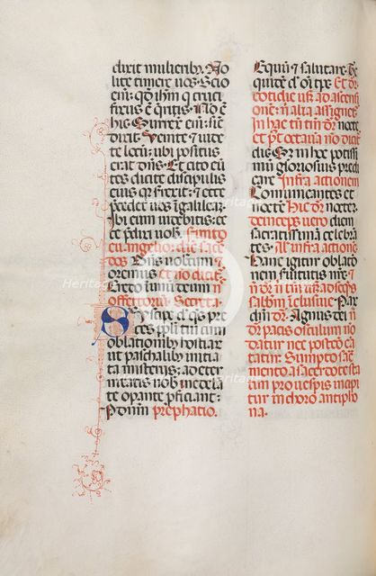 Missale: Fol. 172v: Music for "Alleluia" etc. at beginning of Easter, 1469. Creator: Bartolommeo Caporali (Italian, c. 1420-1503).