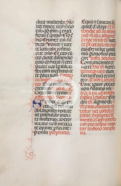 Missale: Fol. 172v: Music for "Alleluia" etc. at beginning of Easter, 1469. Creator: Bartolommeo Caporali (Italian, c. 1420-1503).