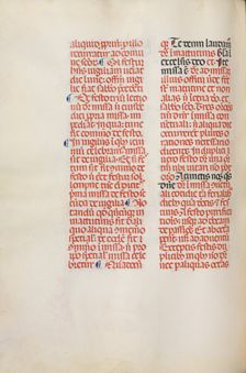 Missale: Fol. 173v: Music for "Alleluia" etc. at beginning of Easter, 1469. Creator: Bartolommeo Caporali (Italian, c. 1420-1503)