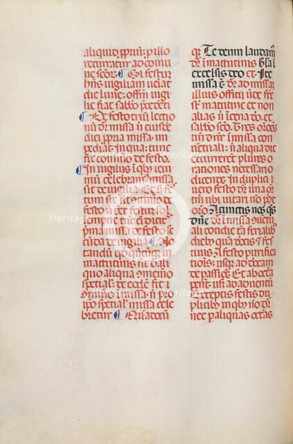 Missale: Fol. 173v: Music for "Alleluia" etc. at beginning of Easter, 1469. Creator: Bartolommeo Caporali (Italian, c. 1420-1503).