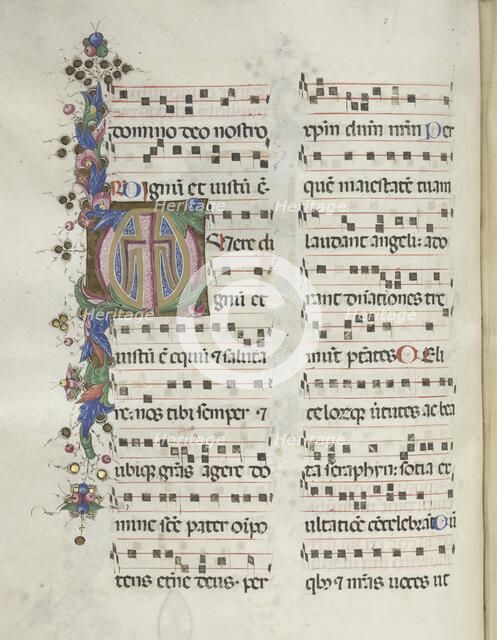 Missale: Fol. 184v: Cross, Foliage, 1469. Creator: Bartolommeo Caporali (Italian, c. 1420-1503).