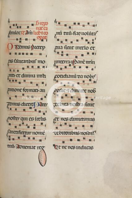 Missale: Fol. 189: Music for various prayers, 1469. Creator: Bartolommeo Caporali (Italian, c. 1420-1503).