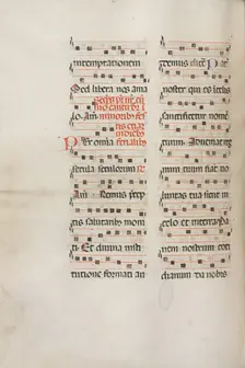 Missale: Fol. 189v: Music for various prayers, 1469. Creator: Bartolommeo Caporali (Italian, c. 1420-1503)