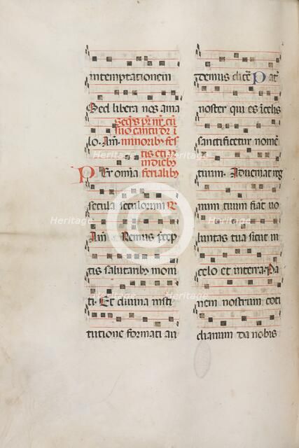 Missale: Fol. 189v: Music for various prayers, 1469. Creator: Bartolommeo Caporali (Italian, c. 1420-1503).