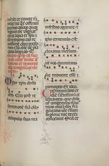 Missale: Fol. 180: Music for various ordinary prayers, 1469. Creator: Bartolommeo Caporali (Italian, c. 1420-1503)