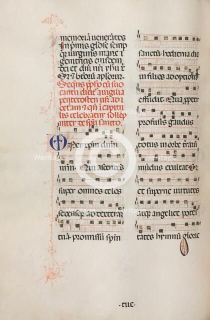 Missale: Fol. 180v: Music for various ordinary prayers, 1469. Creator: Bartolommeo Caporali (Italian, c. 1420-1503).