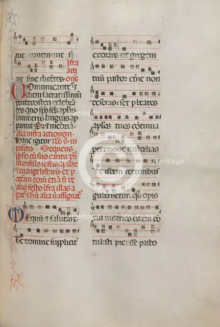 Missale: Fol. 181: Music for various ordinary prayers, 1469. Creator: Bartolommeo Caporali (Italian, c. 1420-1503).