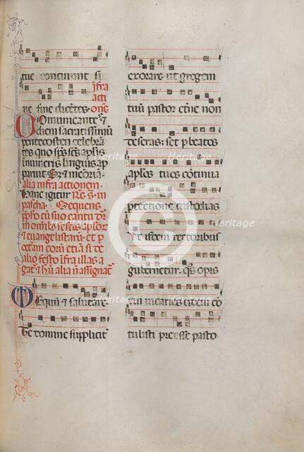Missale: Fol. 181: Music for various ordinary prayers, 1469. Creator: Bartolommeo Caporali (Italian, c. 1420-1503).