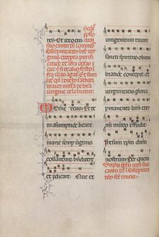 Missale: Fol. 181v: Music for various ordinary prayers, 1469. Creator: Bartolommeo Caporali (Italian, c. 1420-1503)