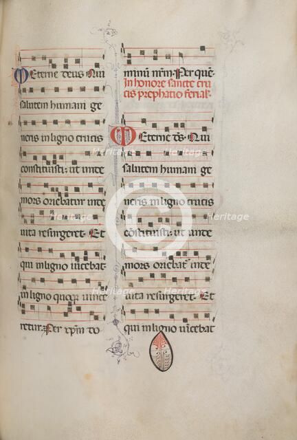 Missale: Fol. 182: Music for various ordinary prayers, 1469. Creator: Bartolommeo Caporali (Italian, c. 1420-1503).