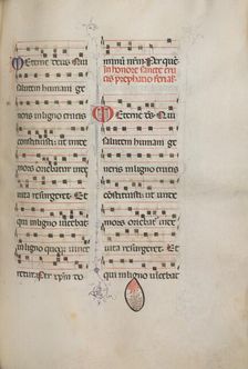 Missale: Fol. 182: Music for various ordinary prayers, 1469. Creator: Bartolommeo Caporali (Italian, c. 1420-1503)