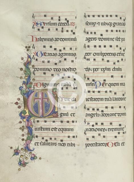 Missale: Fol. 183v: Cross, Foliage, 1469. Creator: Bartolommeo Caporali (Italian, c. 1420-1503).