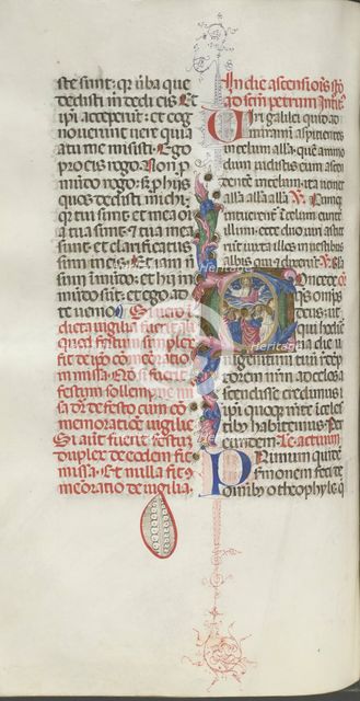 Missale: Fol. 208v: Ascension of Christ, 1469. Creator: Bartolommeo Caporali (Italian, c. 1420-1503).