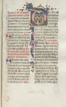 Missale: Fol. 214: Pentecost, 1469. Creator: Bartolommeo Caporali (Italian, c. 1420-1503)