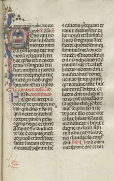 Missale: Fol. 225: Chalice with Host, 1469. Creator: Bartolommeo Caporali (Italian, c. 1420-1503)