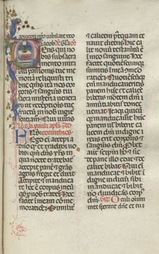Missale: Fol. 225: Chalice with Host, 1469. Creator: Bartolommeo Caporali (Italian, c. 1420-1503)