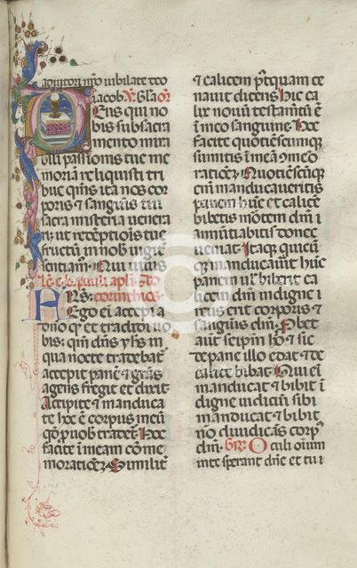 Missale: Fol. 225: Chalice with Host, 1469. Creator: Bartolommeo Caporali (Italian, c. 1420-1503).