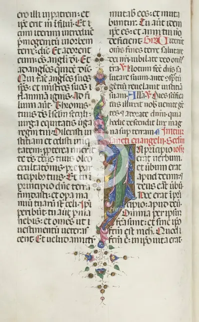 Missale: Fol. 22v: Foliage with Fish, 1469. Creator: Bartolommeo Caporali (Italian, c. 1420-1503).