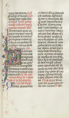 Missale: Fol. 25: Saint John with Eagle, 1469. Creator: Bartolommeo Caporali (Italian, c. 1420-1503)
