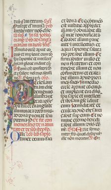 Missale: Fol. 25: Saint John with Eagle, 1469. Creator: Bartolommeo Caporali (Italian, c. 1420-1503)