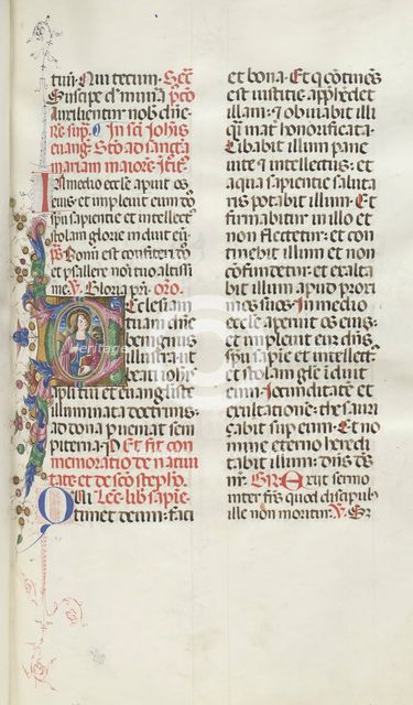 Missale: Fol. 25: Saint John with Eagle, 1469. Creator: Bartolommeo Caporali (Italian, c. 1420-1503).