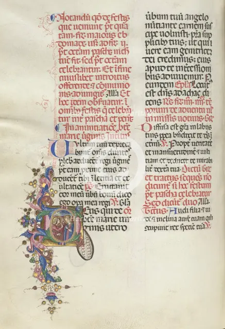 Missale: Fol. 275v: Annunciation, 1469. Creator: Bartolommeo Caporali (Italian, c. 1420-1503).