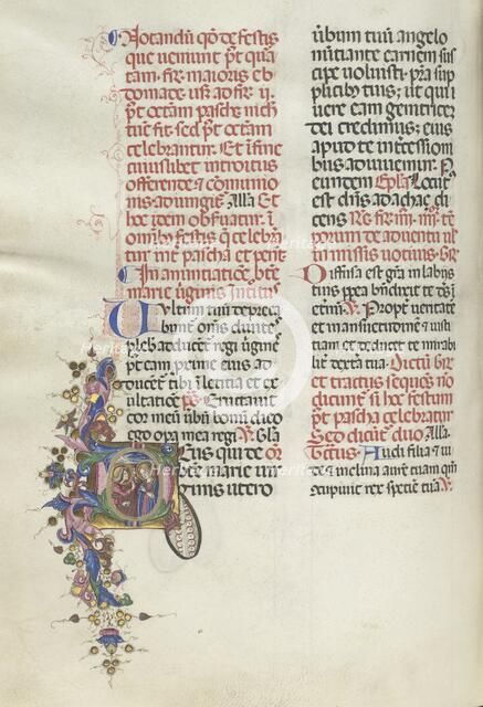 Missale: Fol. 275v: Annunciation, 1469. Creator: Bartolommeo Caporali (Italian, c. 1420-1503).