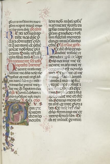 Missale: Fol. 287: Saint John the Baptist, 1469. Creator: Bartolommeo Caporali (Italian, c. 1420-1503).