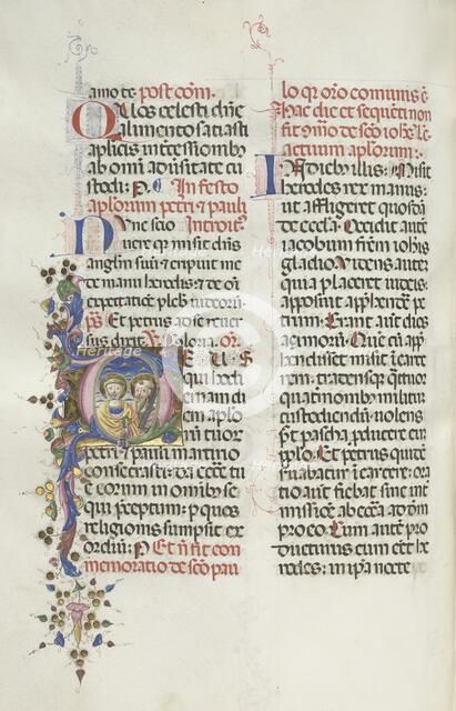 Missale: Fol. 290v: Saints Peter and Paul, 1469. Creator: Bartolommeo Caporali (Italian, c. 1420-1503).