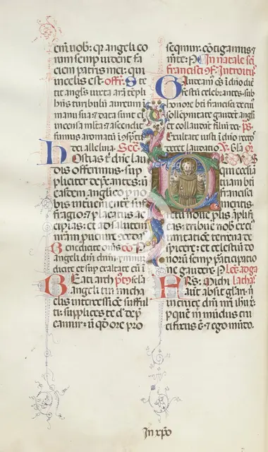 Missale: Fol. 318v: Saint Francis, 1469. Creator: Bartolommeo Caporali (Italian, c. 1420-1503).