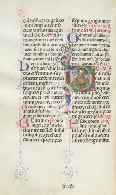 Missale: Fol. 318v: Saint Francis, 1469. Creator: Bartolommeo Caporali (Italian, c. 1420-1503).