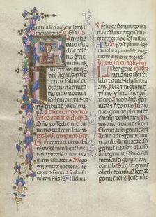 Missale: Fol. 311v: Saint Anne holding the newborn Virgin, 1469. Creator: Bartolommeo Caporali (Italian, c. 1420-1503)