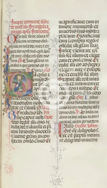Missale: Fol. 327: Saint Bartholomew, 1469. Creator: Bartolommeo Caporali (Italian, c. 1420-1503).