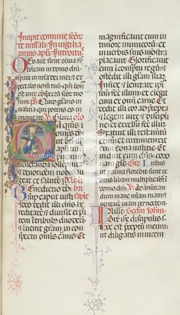 Missale: Fol. 327: Saint Bartholomew, 1469. Creator: Bartolommeo Caporali (Italian, c. 1420-1503).