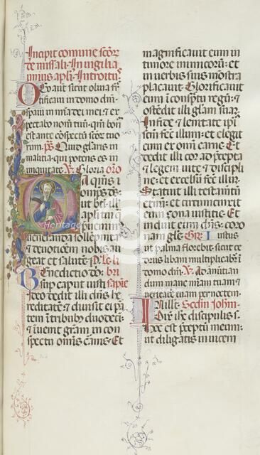 Missale: Fol. 327: Saint Bartholomew, 1469. Creator: Bartolommeo Caporali (Italian, c. 1420-1503).