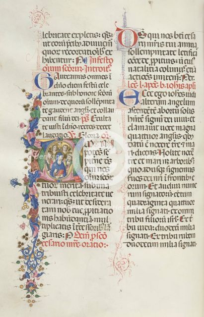 Missale: Fol. 322v: The Virgin among the Apostles and Saints, 1469. Creator: Bartolommeo Caporali (Italian, c. 1420-1503).