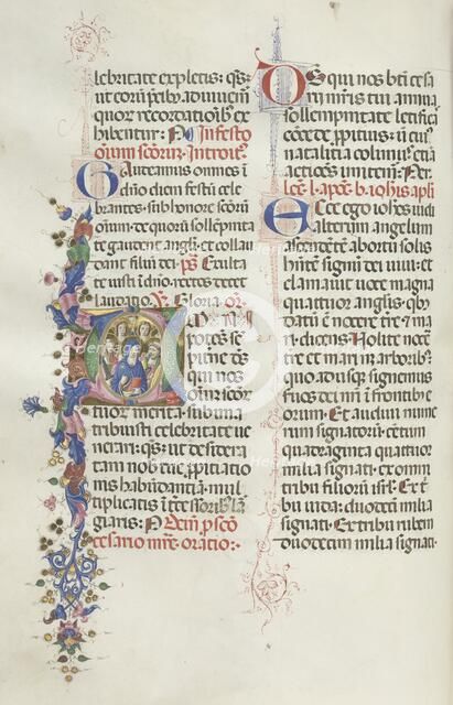 Missale: Fol. 322v: The Virgin among the Apostles and Saints, 1469. Creator: Bartolommeo Caporali (Italian, c. 1420-1503).