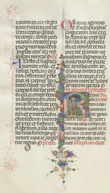 Missale: Fol. 387v: Death represented as a Skeleton with a Sickle, 1469. Creator: Bartolommeo Caporali (Italian, c. 1420-1503)
