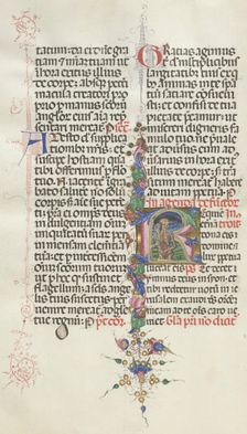 Missale: Fol. 387v: Death represented as a Skeleton with a Sickle, 1469. Creator: Bartolommeo Caporali (Italian, c. 1420-1503)