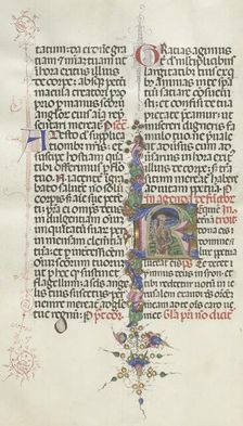 Missale: Fol. 387v: Death represented as a Skeleton with a Sickle, 1469. Creator: Bartolommeo Caporali (Italian, c. 1420-1503)