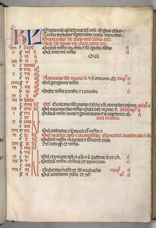 Missale: Fol. 7r: September Calendar Page, 1469. Creator: Bartolommeo Caporali (Italian, c. 1420-1503)