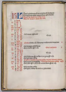 Missale: Fol. 4v: April Calendar Page, 1469. Creator: Bartolommeo Caporali (Italian, c. 1420-1503)
