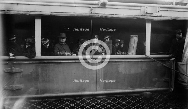 Misses McAdoo, Britton, et. al. on "Lusitania", between c1910 and c1915. Creator: Bain News Service.