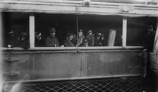 Misses McAdoo, Britton, et. al. on "Lusitania", between c1910 and c1915. Creator: Bain News Service