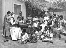 'Mission work in Africa - Mrs. Shaw's Sewing Class 1890. Creator: Unknown