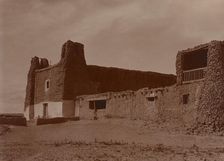 Mission and church at Acoma, c1905. Creator: Edward Sheriff Curtis