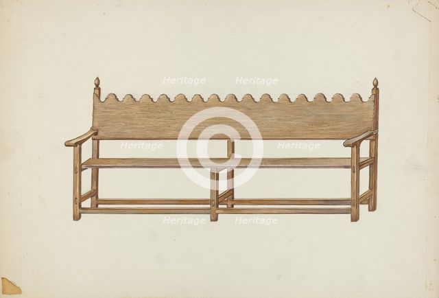 Mission Bench, 1935/1942. Creator: Edward Jewett.