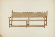 Mission Bench, 1935/1942. Creator: Edward Jewett