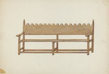 Mission Bench, 1935/1942. Creator: Edward Jewett